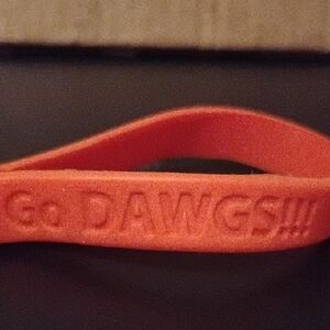 Red  'Go DAWGS' Wristband
